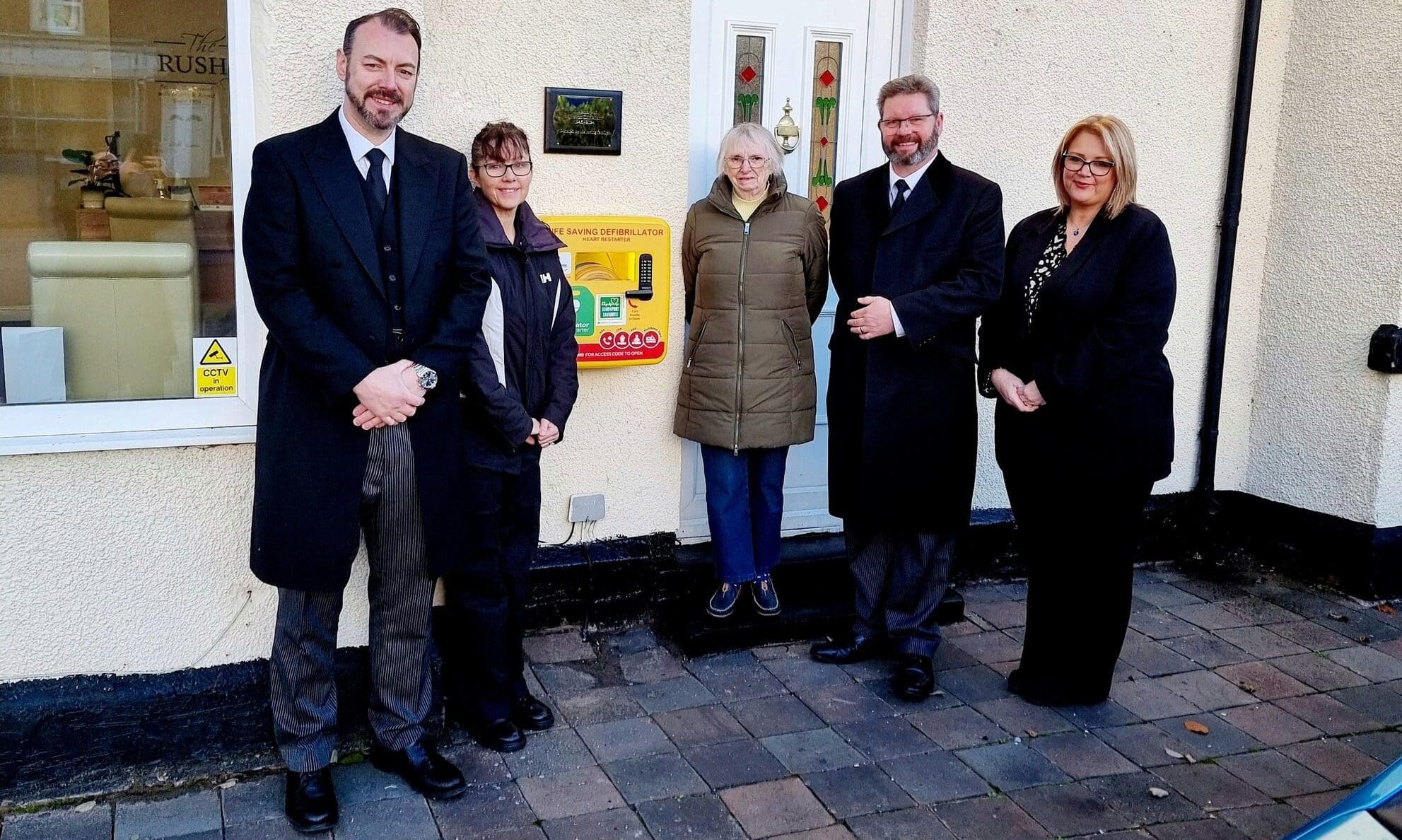 M Rushton Funeral Directors unveils new on-premise defibrillator