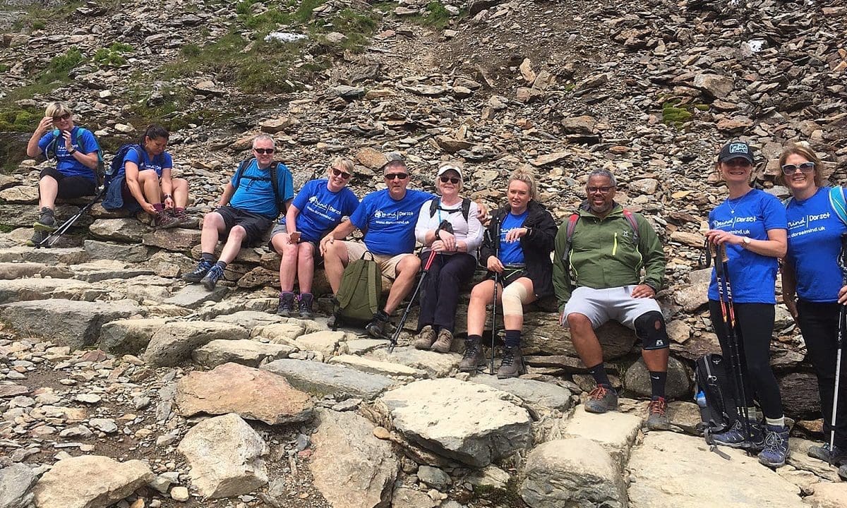 Funeral group scale Snowdon  mountain for charity