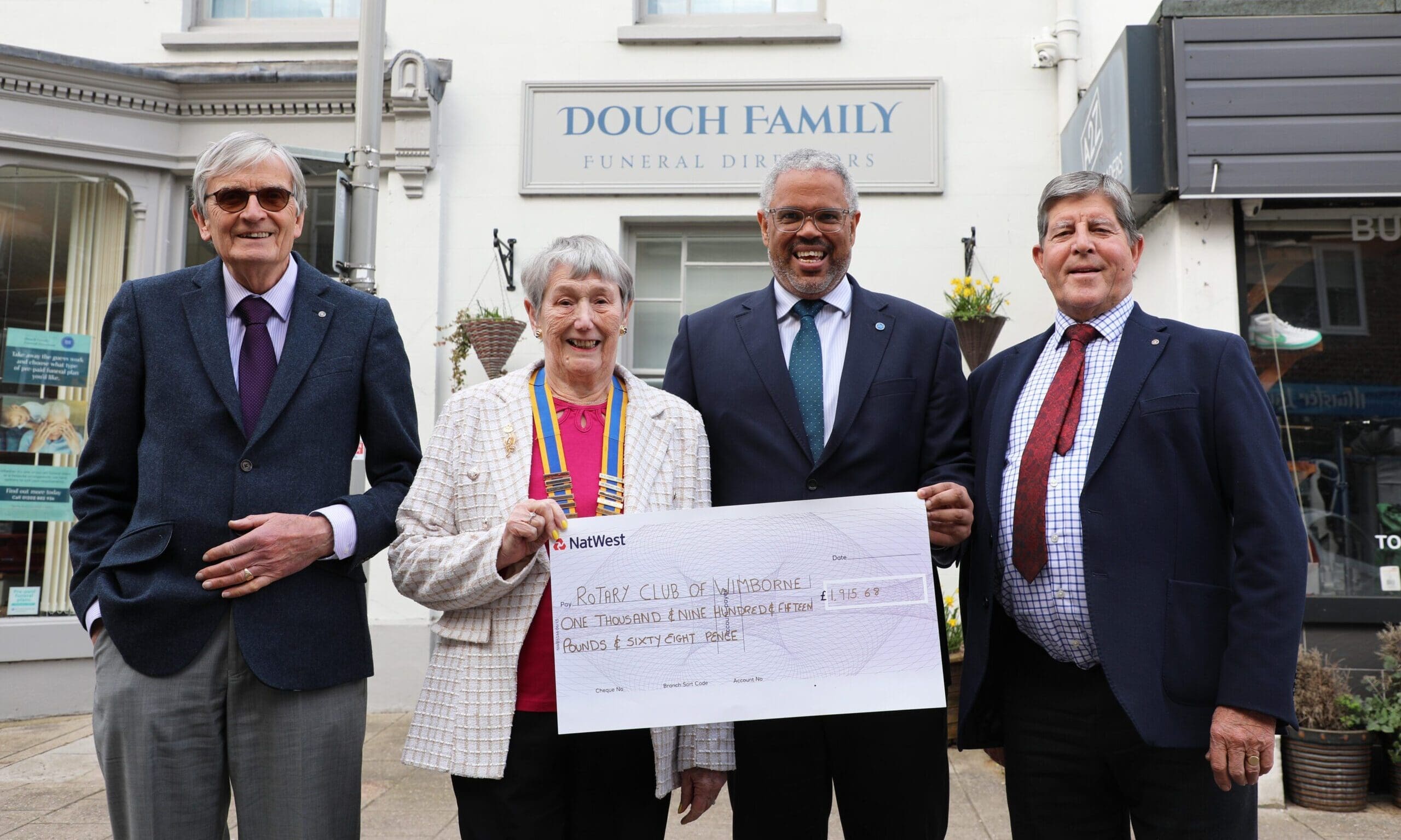 Douch Family Funeral Directors raises £4k for two Rotary clubs
