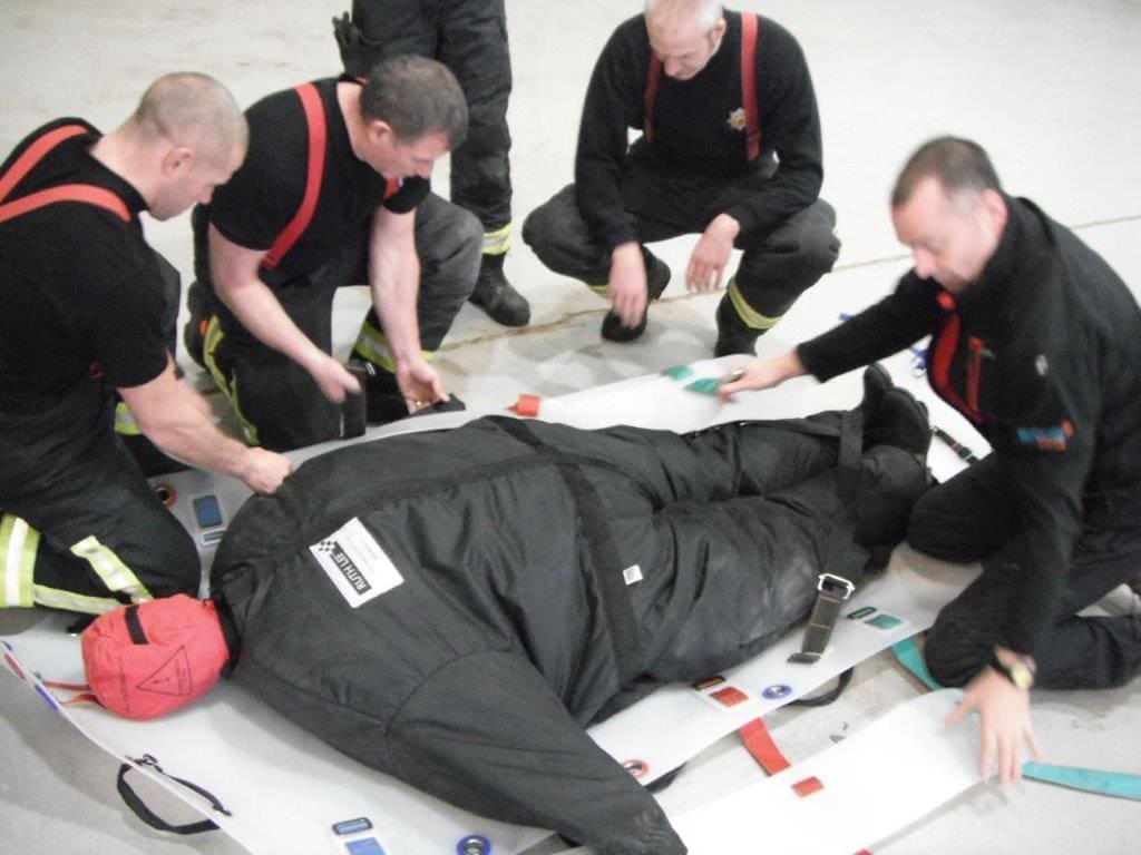 Emergency services practise obese rescues with Ruth Lee dummies