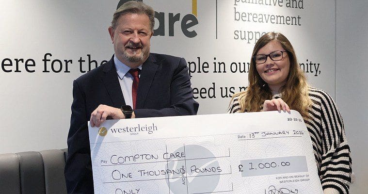 Mercia Forest Crem donates £1k to Compton Care in Wolverhampton