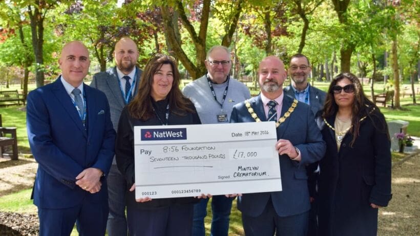 Mintlyn Crem donates £17k to men’s mental health charity