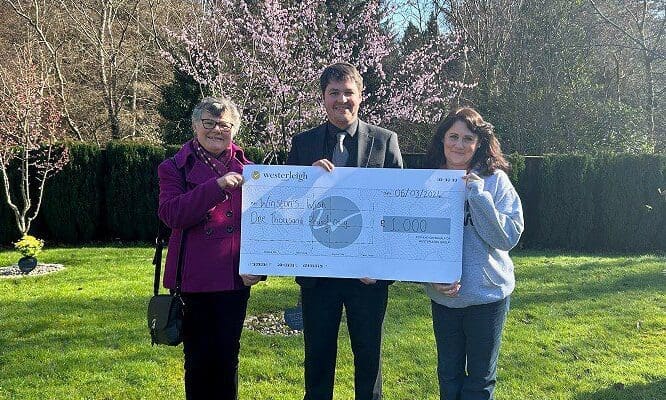 Forest of Dean Crematorium donates £1k to Winston’s Wish